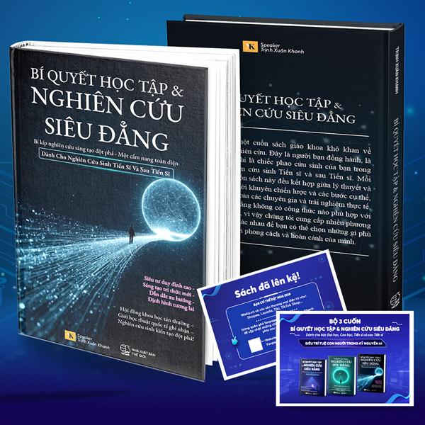 Sách - Bí Quyết Học Tập Và Nghiên Cứu Siêu Đẳng - Bí Kíp Nghiên Cứu Sáng Tạo Đột Phá - Một Cẩm Nang Toàn Diện - Dành Cho Nghiên Cứu Sinh Tiến Sĩ Và Sau Tiến Sĩ - Bìa Cứng - Tặng Kèm Postcard