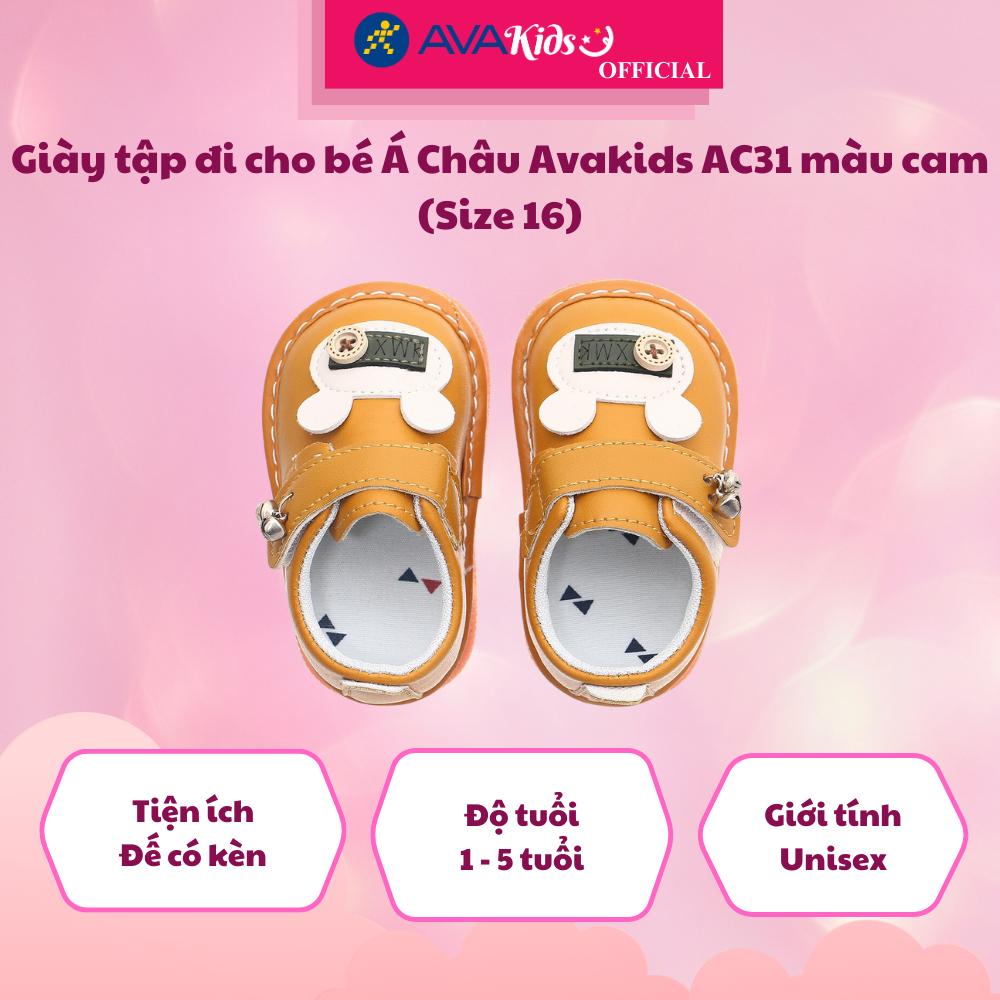 Giày tập đi cho bé Á Châu Avakids AC31 màu cam