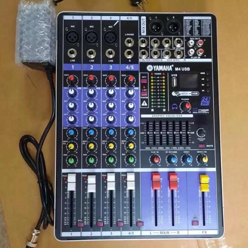 Bàn Mixer M4 USB bảo cao cấp vượt trợi các dòng mixer f4 và mixer f7 có blueooth usb màn hình led hiển thị hỗ trợ 48v