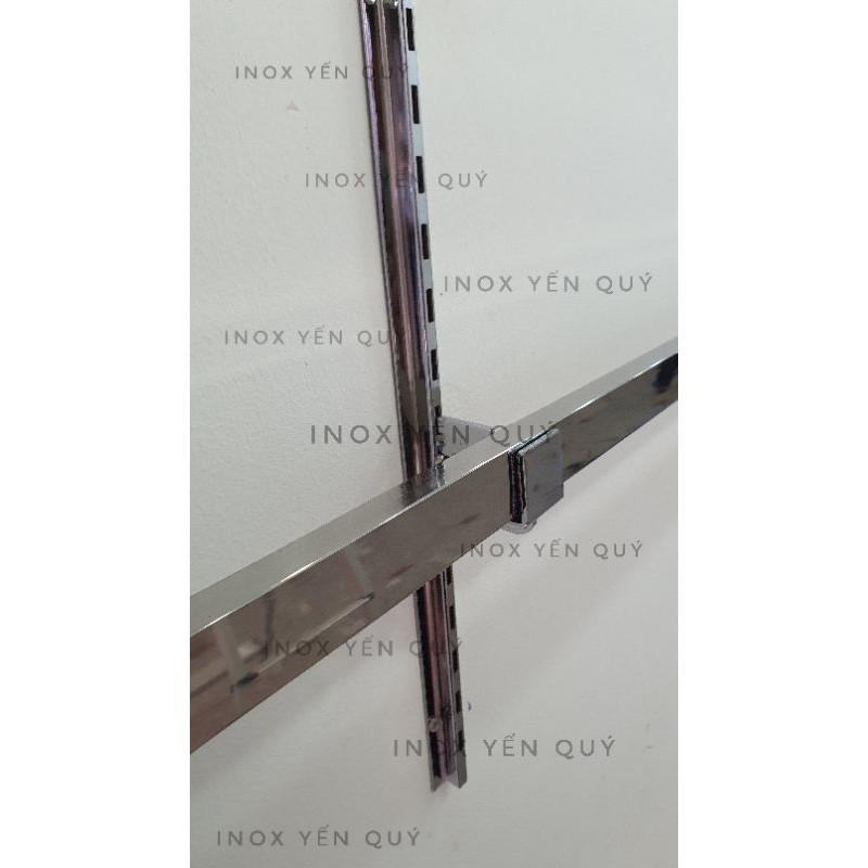 thanh hộp 15x30 mm dùng cho shop quần áo Thanh hộp chữ nhật inox không gỉ 15*30mm dùng để cài móc treo 1m50