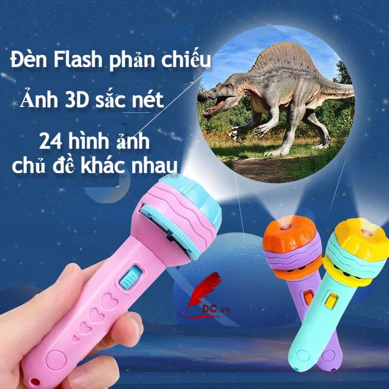 Đèn Pin Chiếu Hình (Loại 1) Cho Bé 24 Hình Động Vật Ngộ Nghĩnh Quà Tặng Cho Bé Khám Phá Phát Triển Tư Duy