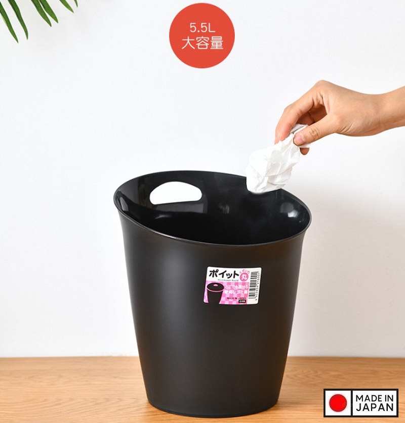 Thùng rác văn phòng tròn 5.5L - Hàng Nội Địa Nhật Bản