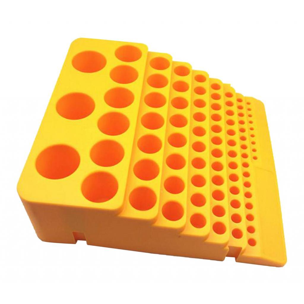 4pack Drill Bits Organizer Storage Box Hard Plastic Rotary Tool Rack 84 Hole