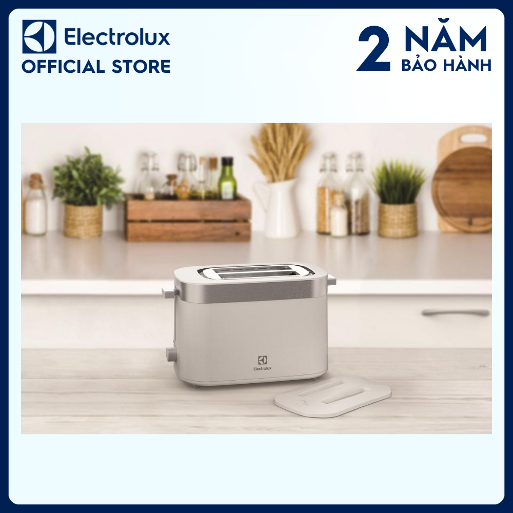 Máy nướng bánh mì Electrolux E2TS1-100W - 7 chế độ điều chỉnh độ giòn phù hợp, nơi cất dây nguồn gọn gàng [Hàng chính hãng]