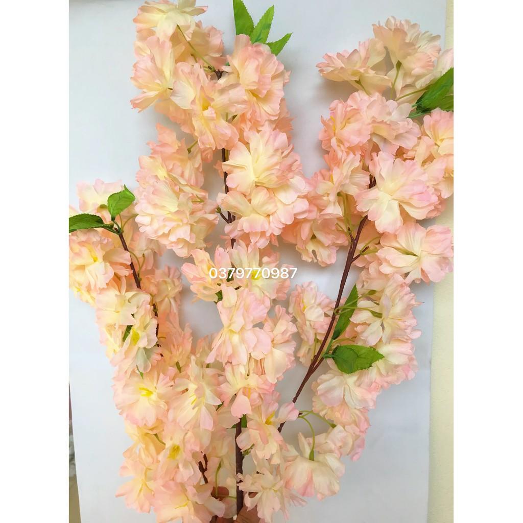 10 cành hoa đào bông xù cao cấp