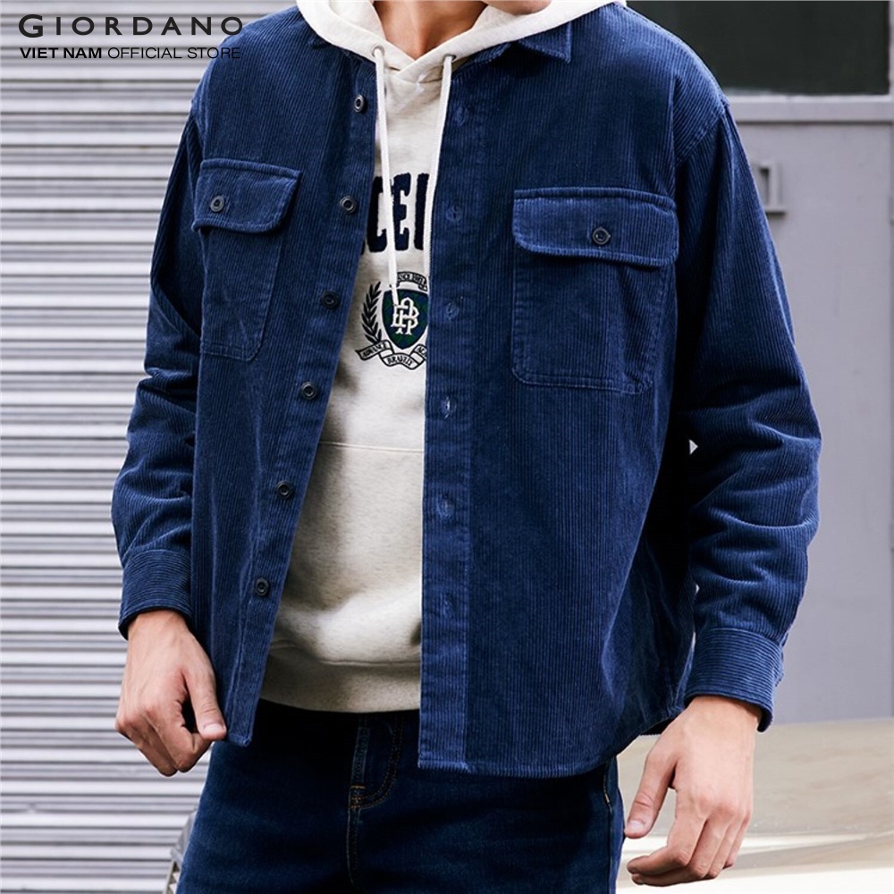 Áo Khoác Sơ Mi Nam Shirt Jacket Giordano 01042013