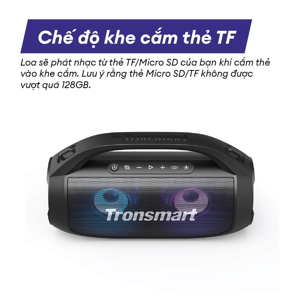 Loa Bluetooth di động TRONSMART BANG SE – Đèn LED - Công suất 40W - Chống nước IPX6 - Hàng chính hãng