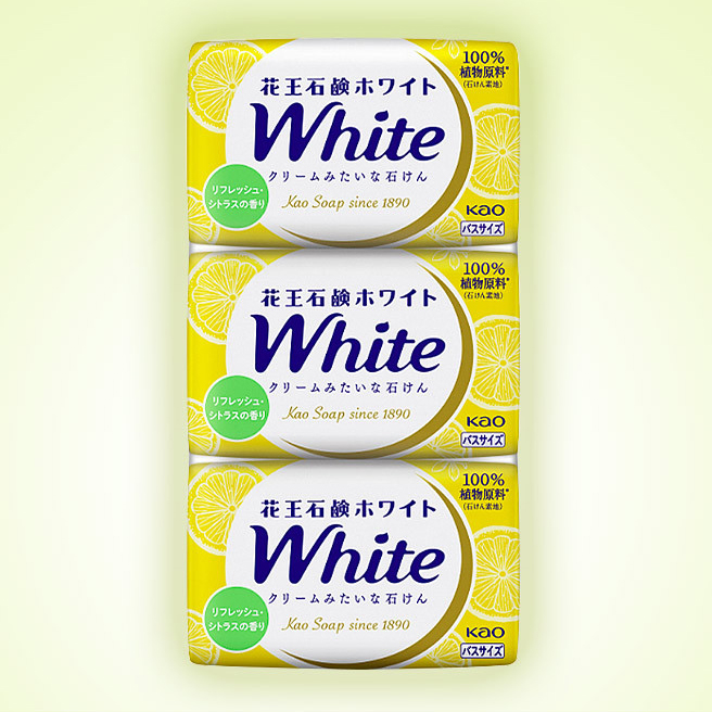 Combo 3 bánh xà phòng tắm trắng da KAO white Nhật Bản 3x130g