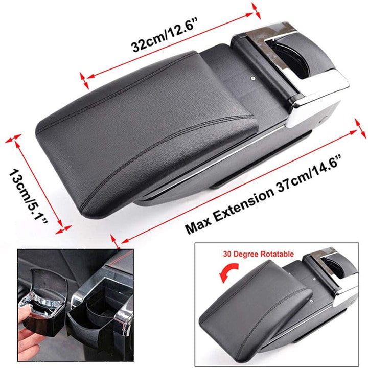 Hộp tỳ tay ô tô dành cho Ford Focus JDZX-FC thiết kế gọn nhẹ, dễ dàng lắp đặt, vệ sinh, không bám bẩn