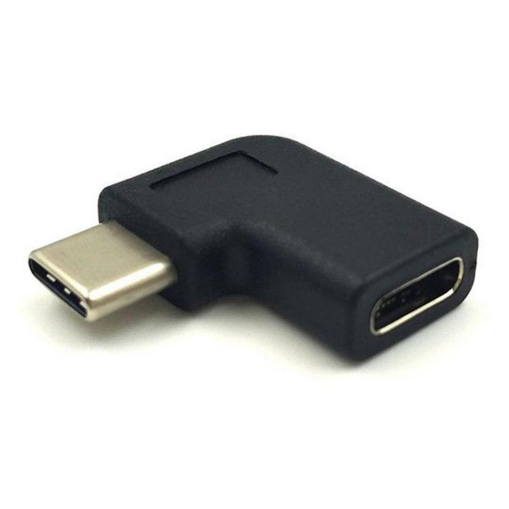 90 Degree Right Angle USB3.1 Type C Male To Female Data Charging Adapter