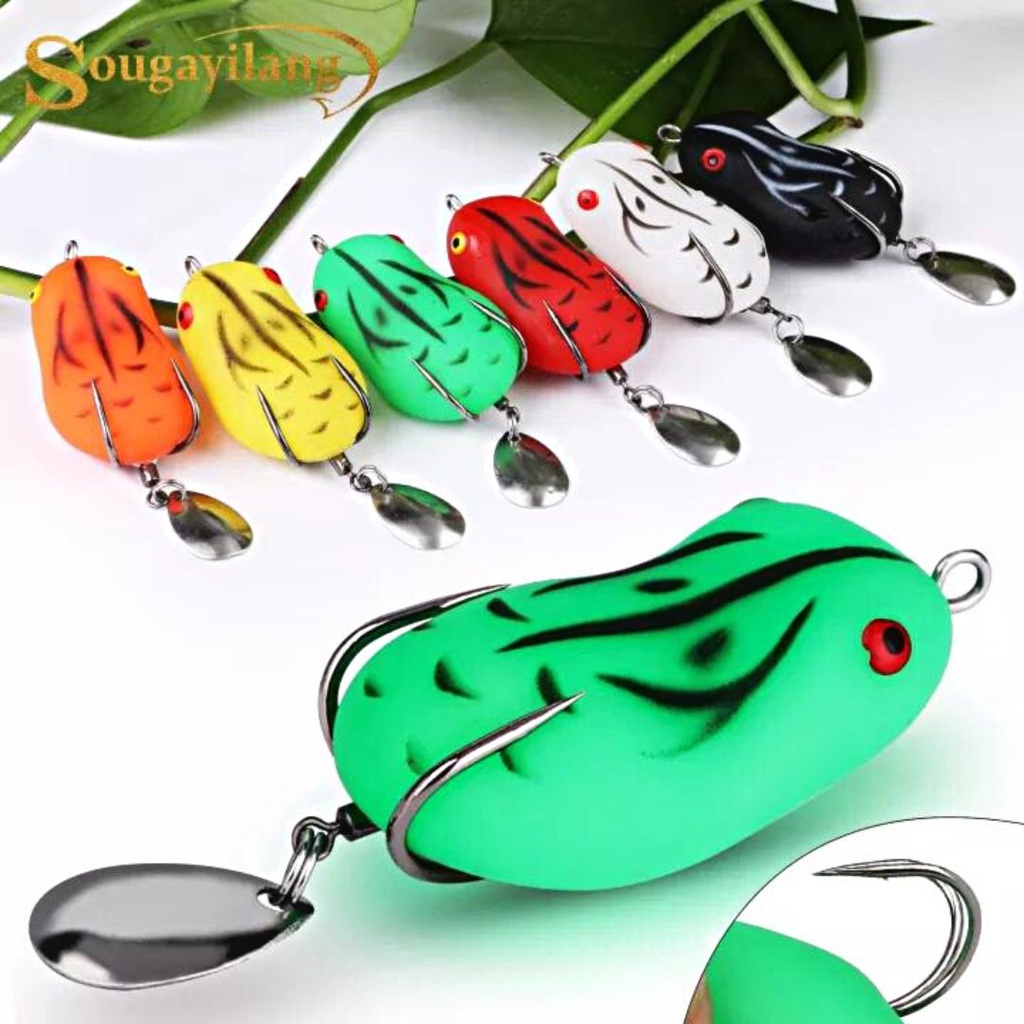 Mồi giả câu cá lóc, Mồi nhái hơi câu lure có thìa Super Frog giá ...