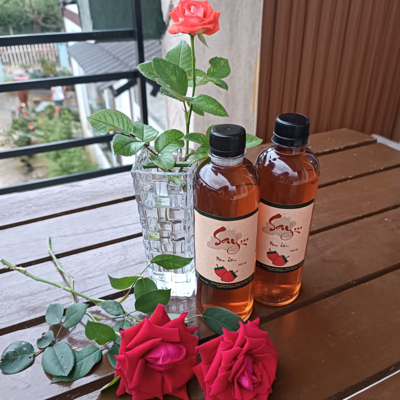Men Dâu Tây Đà Lạt Tự Nhiên 500ml