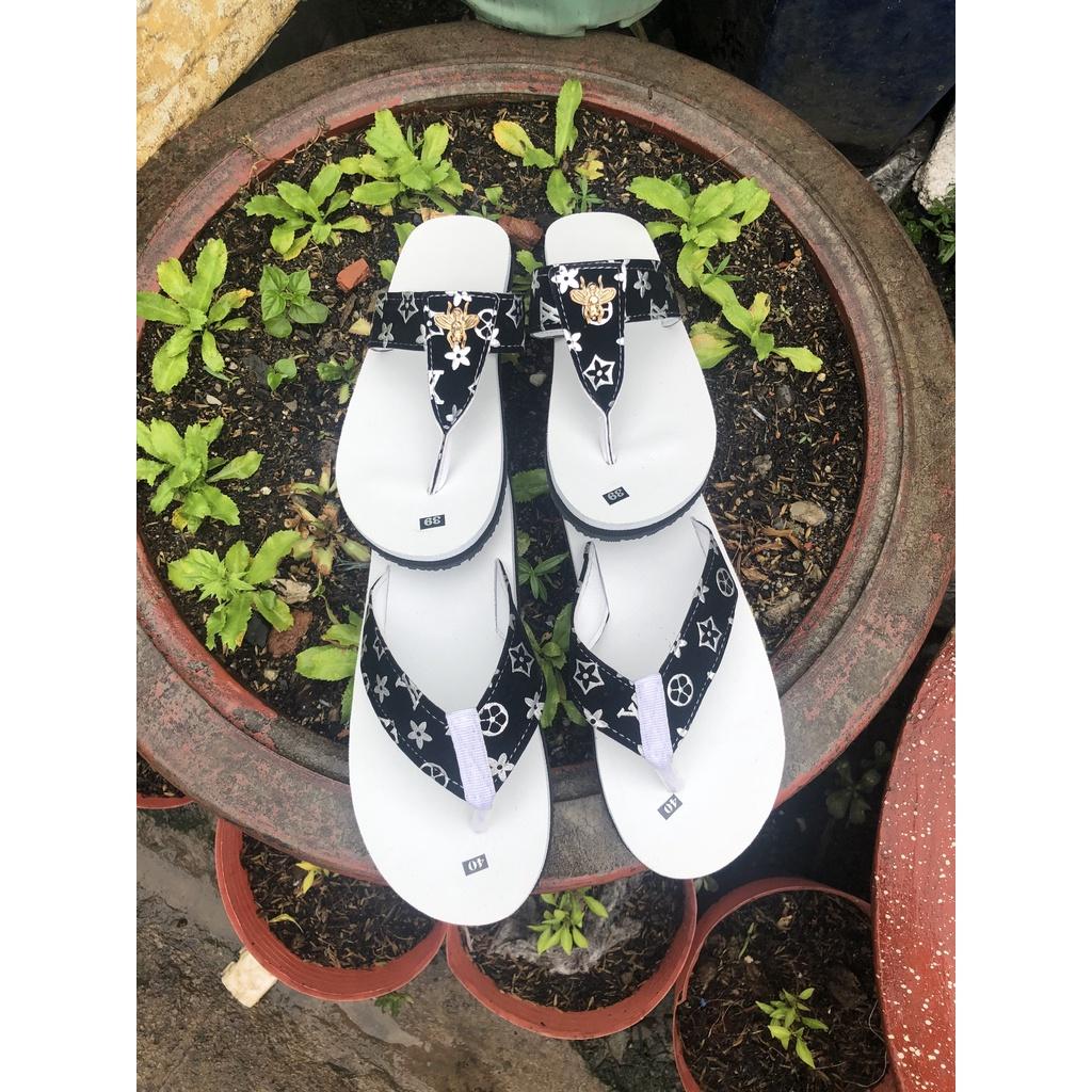 sandal đồng nai combo nam và nữ ( đế trắng quai xl trắng đen ) size từ 35 nữ đến 43 nam