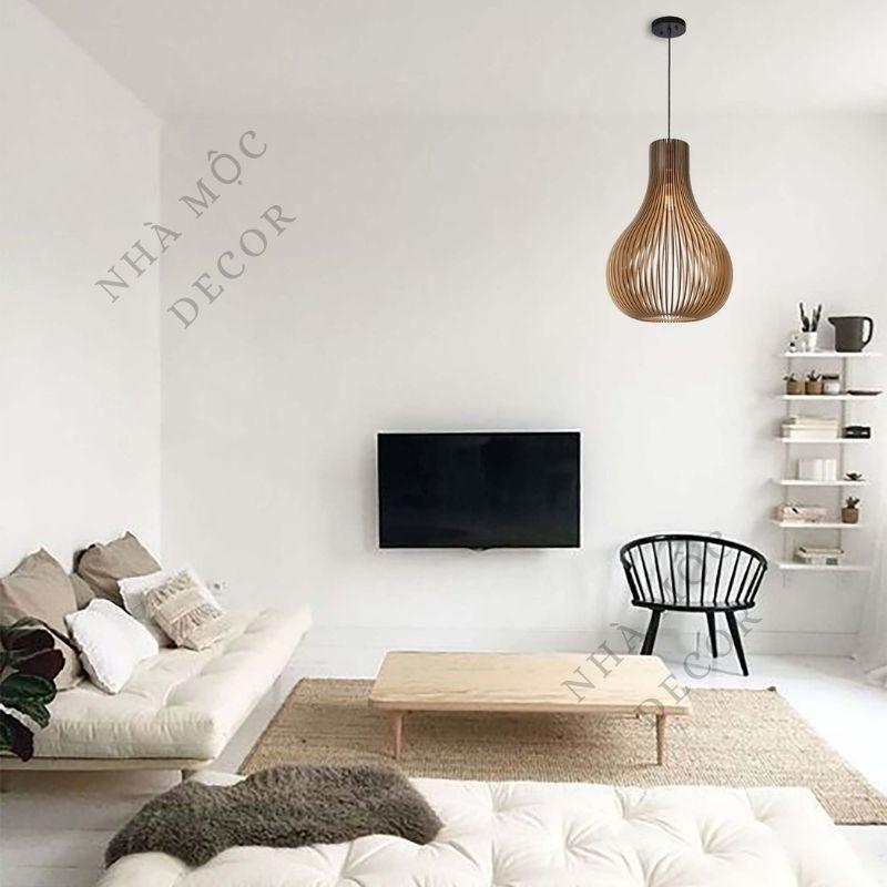 Đèn gỗ thả trần trang trí mẫu TT81