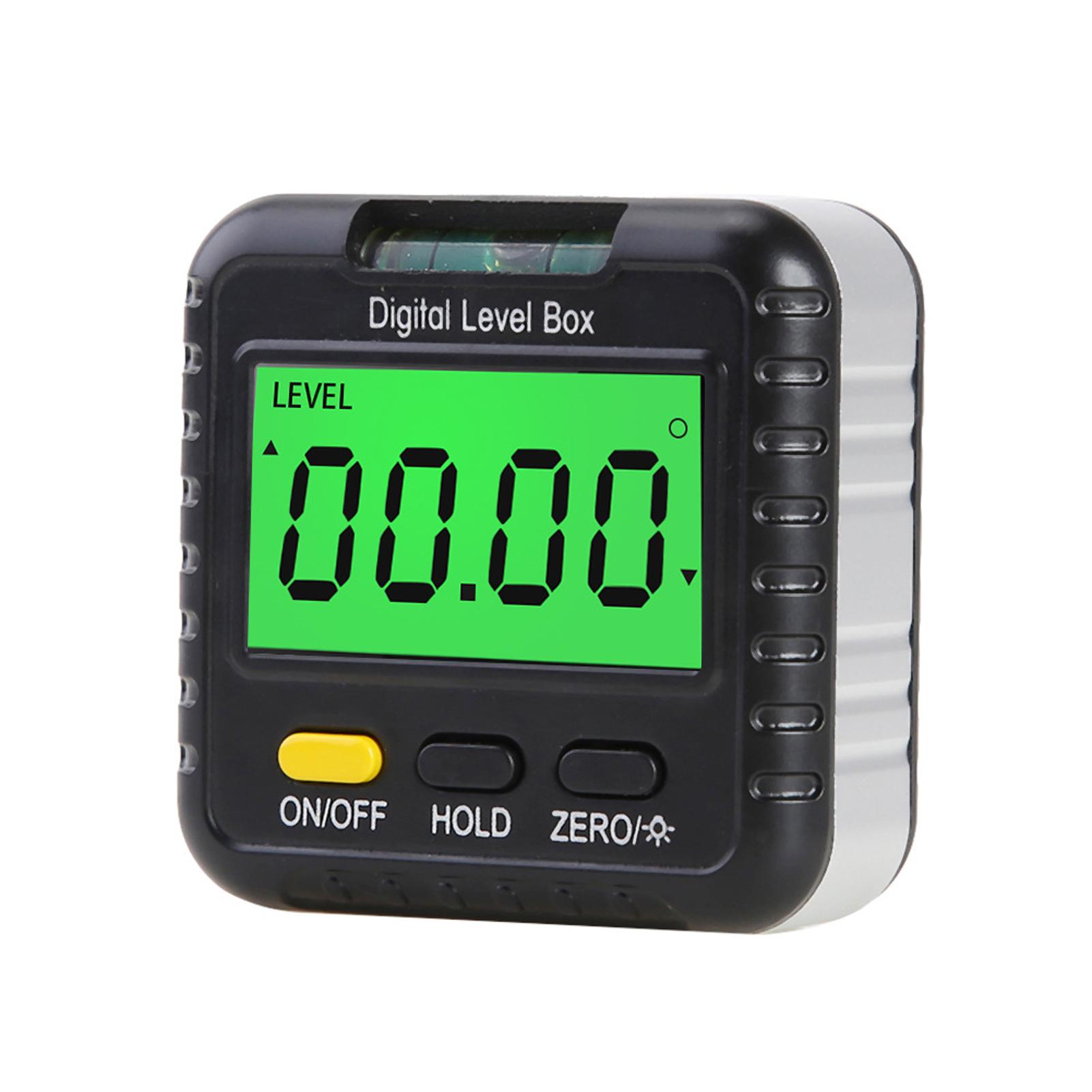 Digital Inclinometer 4*90° Portable Angle Finder Mini Level and Bevel Gauge Level Box with LCD Display Screen Level Bubble