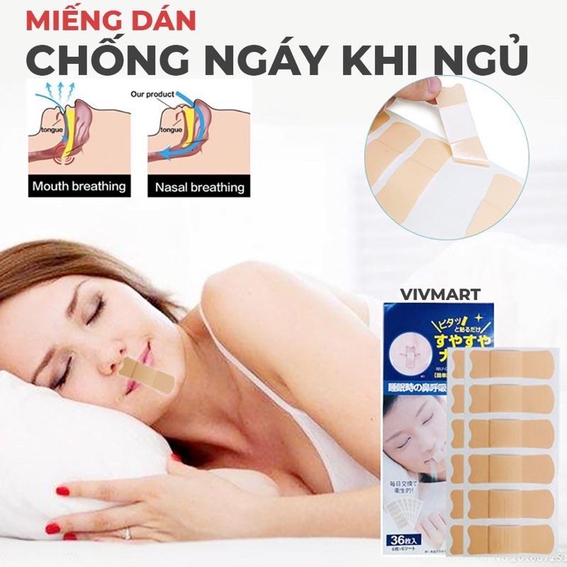 Bộ 36 Miếng Dán Chống Ngáy, Chống Hở Miệng Khi Ngủ Xuất Nhật