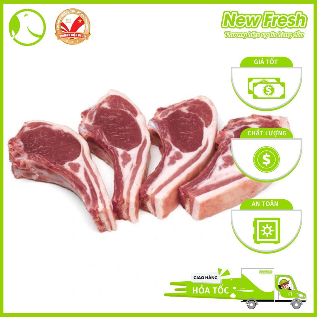 Sườn Cừu Úc Midfield Cắt Kiểu Pháp Có Xương Sống Cắt Lát Khay 1Kg
