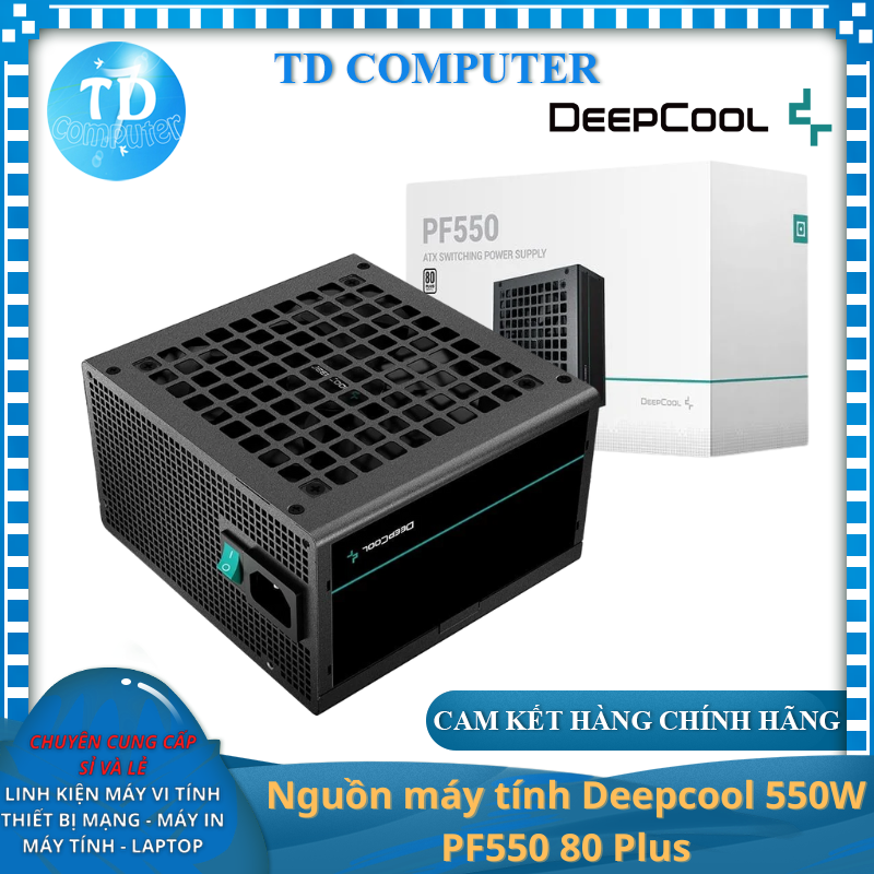 Nguồn máy tính Deepcool 550W PF550 80 Plus - Hàng chính hãng Viễn Sơn phân phối