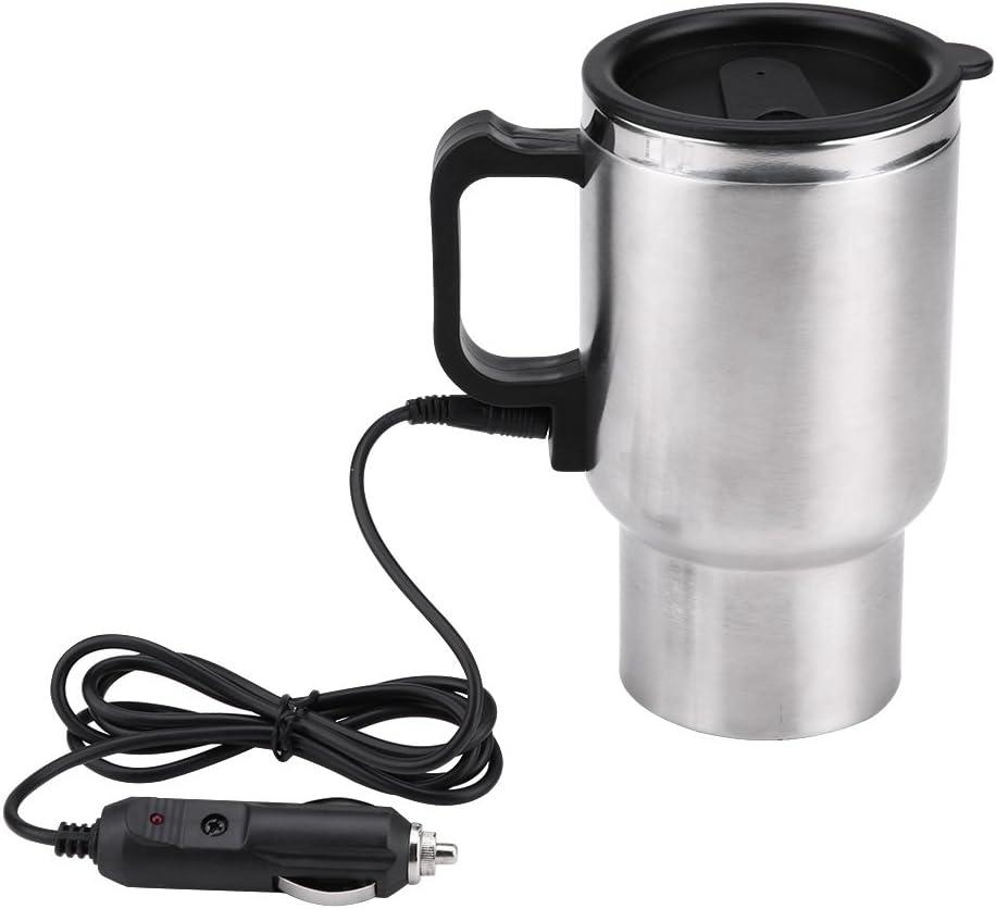 Cúp điện-12V 450ml bằng thép không gỉ + pp Cúp sưởi ấm du lịch cách nhiệt trong chân không chất lượng cao