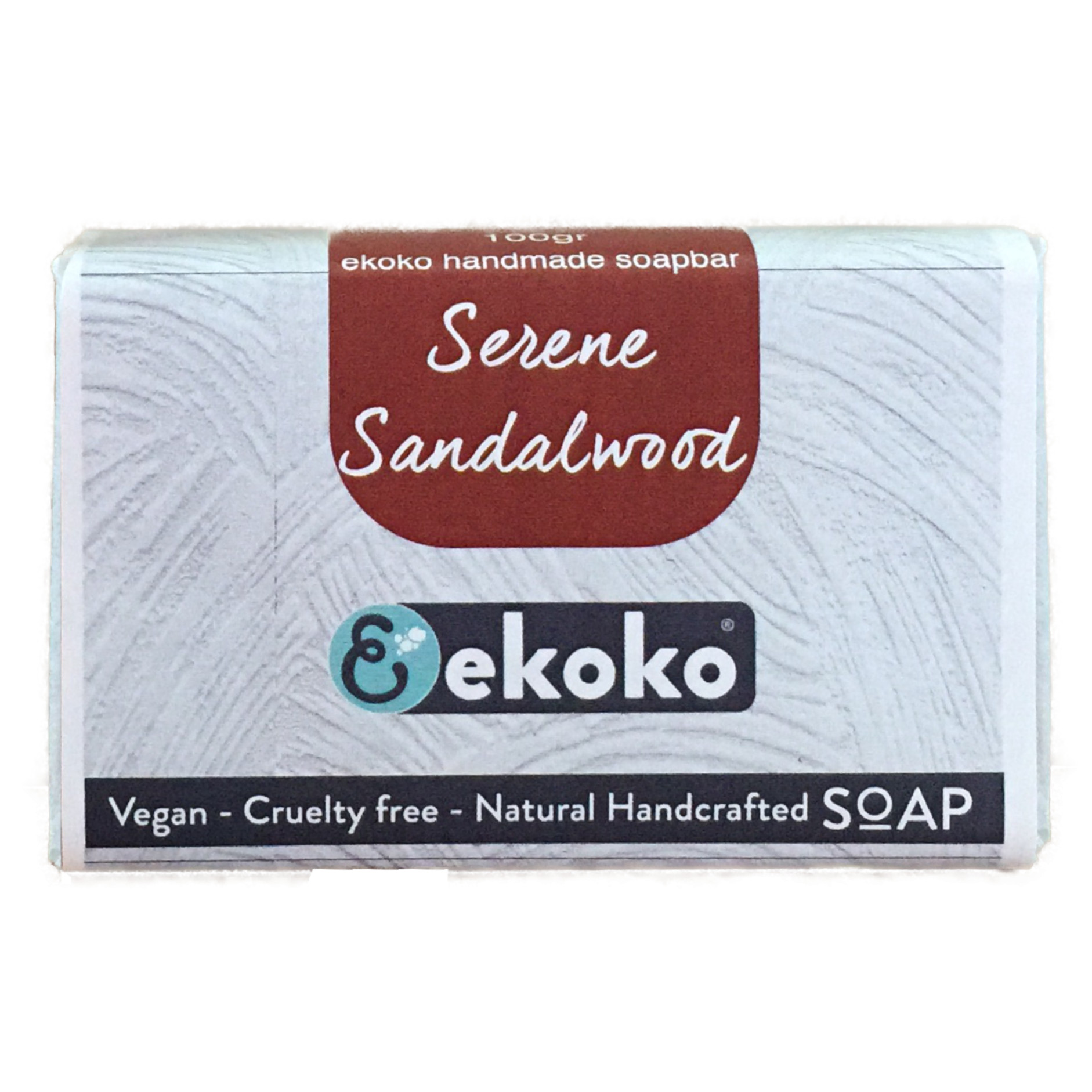 Xà phòng handmade Gỗ đàn hương ngừa mụn, giảm viêm da - ekoko Serene Sandalwood handmade soap 100g