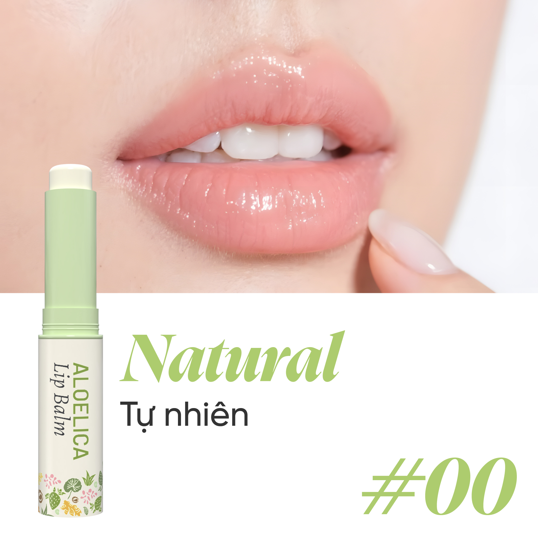 Son Dưỡng Thuần Chay Có Màu 3in1 Nha Đam Cam Thảo Heebee’s AloeLica Lip Balm Ủ Dưỡng Môi, Căng Bóng, Sáng Hồng, Mờ Thâm 3.5g