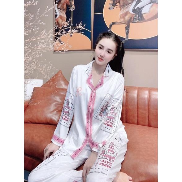 Bộ Pyjama Lụa Thiết Kế QC Mẫu Hot Mềm Mịn