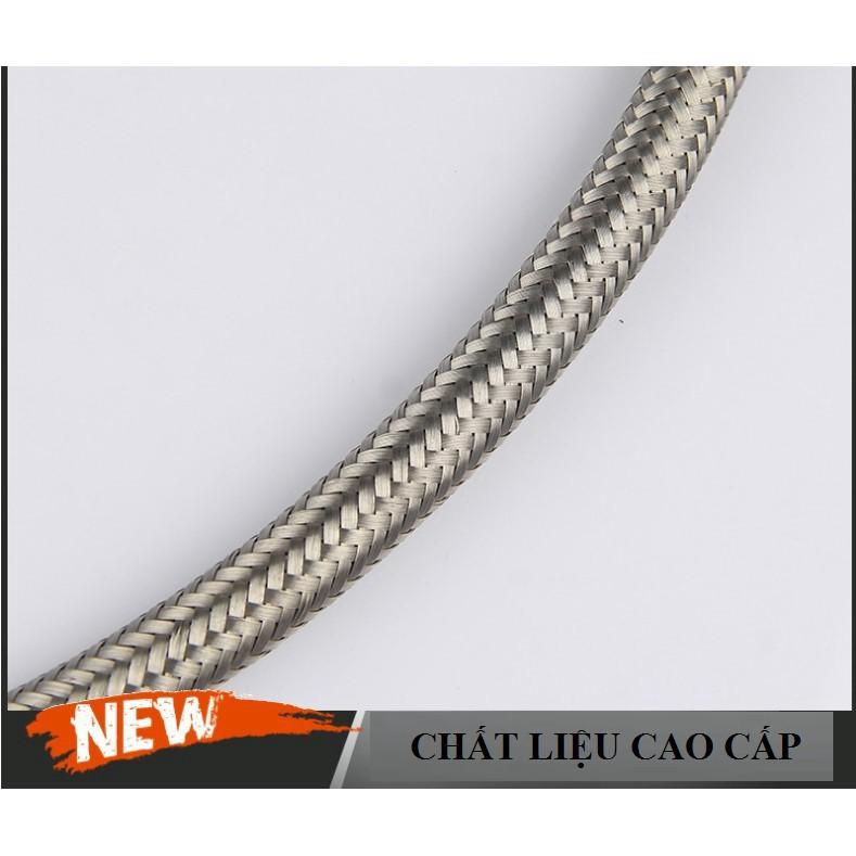 Dây cấp NÓNG LẠNH inox 304 - Dài 60 cm lắp vòi nước - Dây 1 đầu Kim