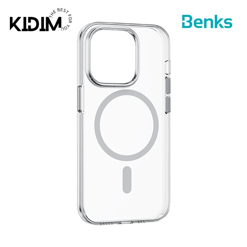 Ốp lưng Mag Safe trong suốt Benks hỗ trợ sạc Mag Safe cho iPhone14 Pro Max/14 Pro/14 Plus/14-Hàng chính hãng