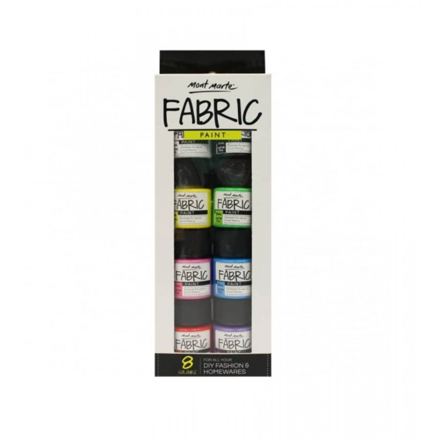 Màu Fabric Paint Mont Marte Bộ 20ml X 8 Màu (màu vẽ vải)