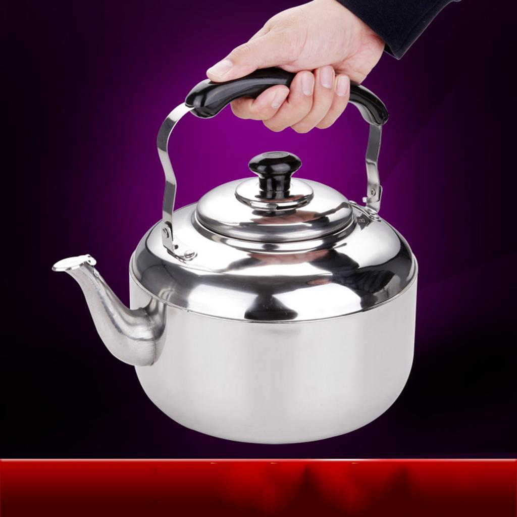 2x Stainless Steel Whistling Tea Kettle Coffee Kitchen Stovetop Induction 5L