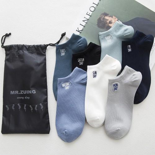 Set 14 đôi tất vớ nam nữ cổ ngắn cao cấp, bao gồm set 7 đôi cho nam và set 7 đôi cho nữ, phù hợp cho các cặp đôi