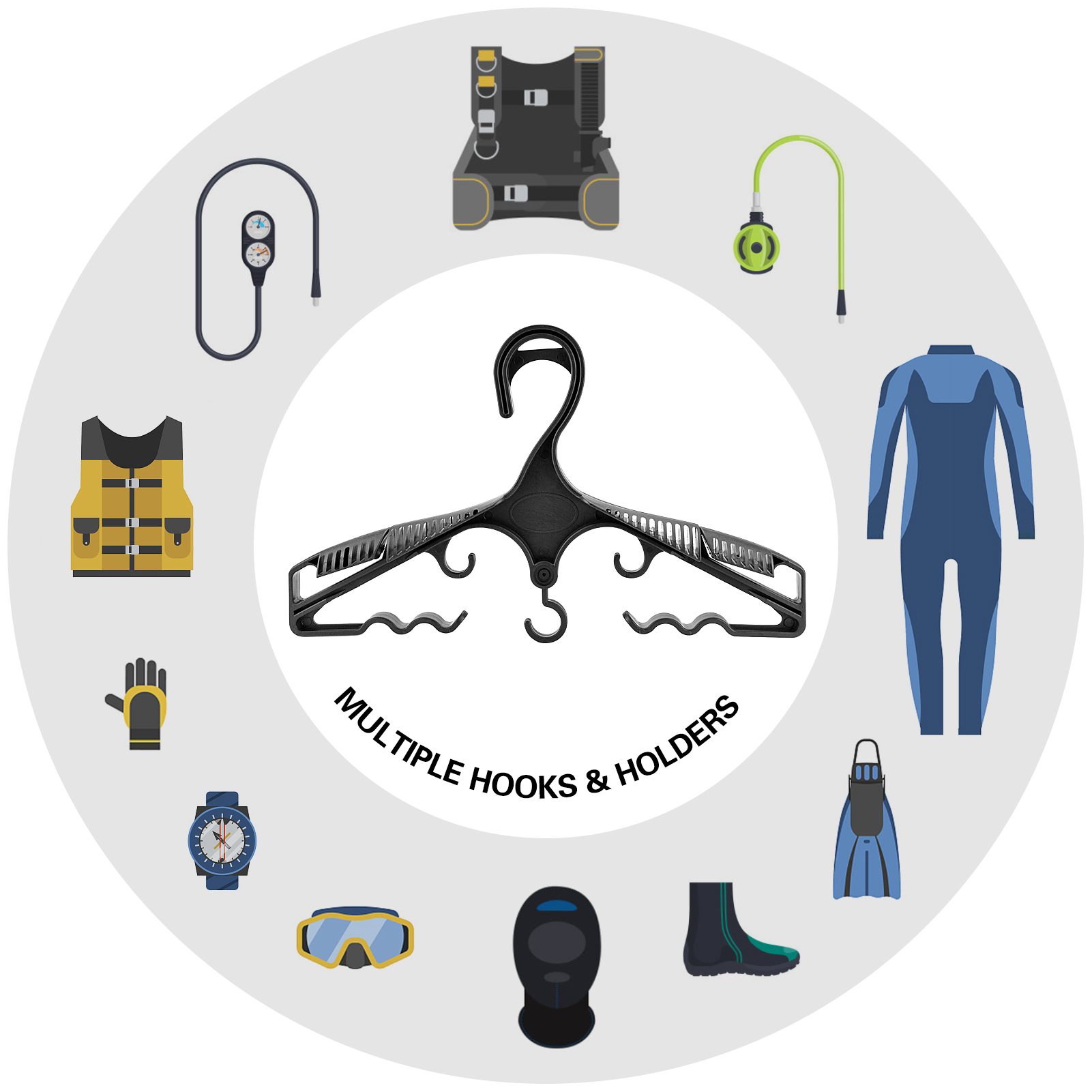 Móc treo quần áo Lặn bằng nhựa