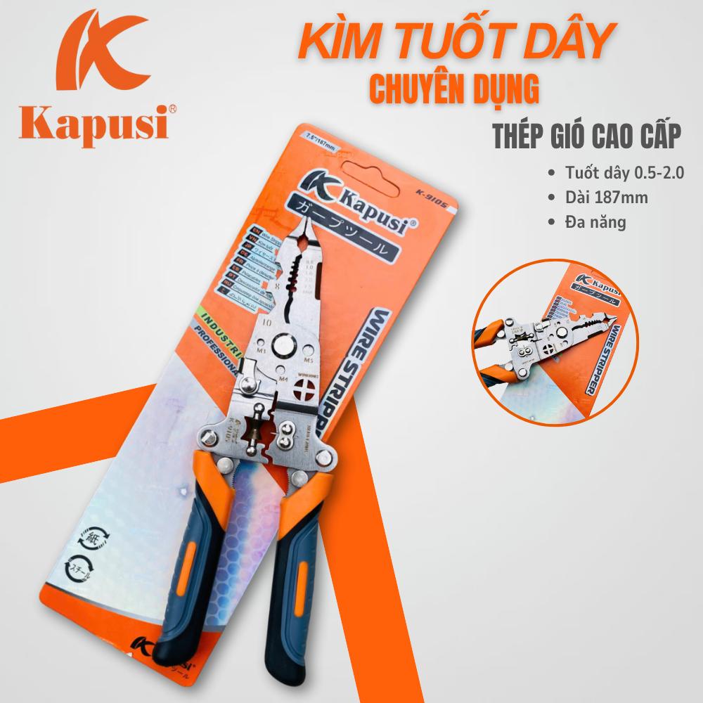 Kìm Tuốt Dây Đa Năng 12 trong 1 Kapusi Japan - Cắt, Uốn, Tuốt Dây Chuyên Dụng K9105