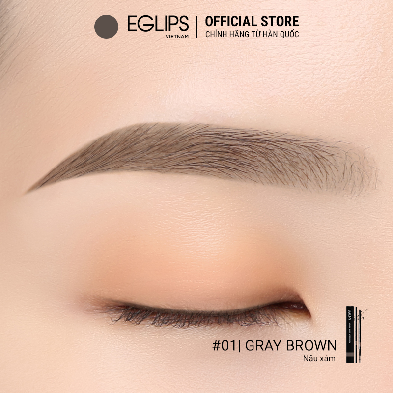 Chì Kẻ mày Eglips Natural Slimfit Auto Eyebrow 2 đầu (đầu nhỏ) 0.08g