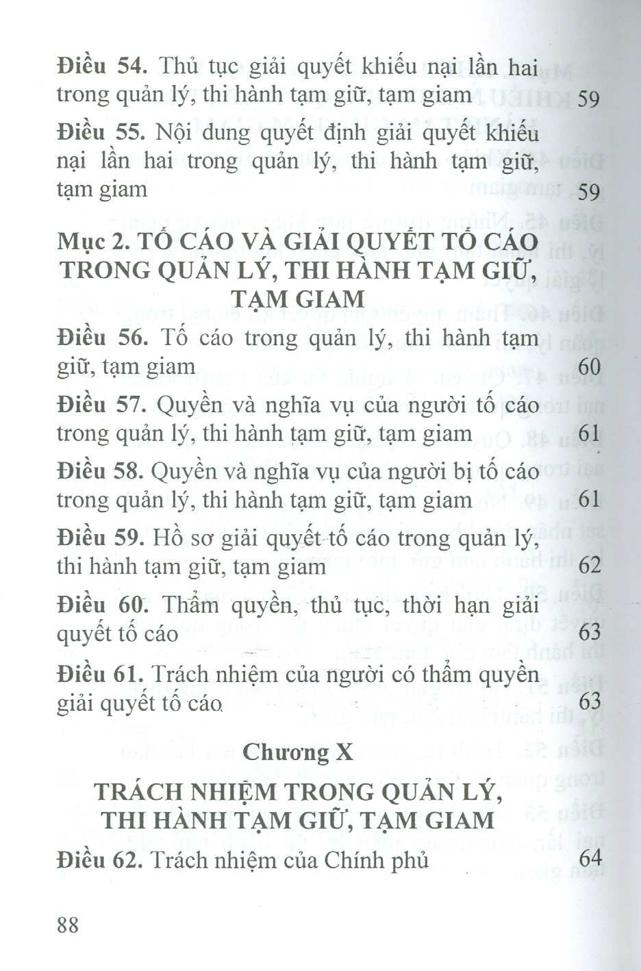 Luật Thi Hành Tạm Giữ, Tạm Giam