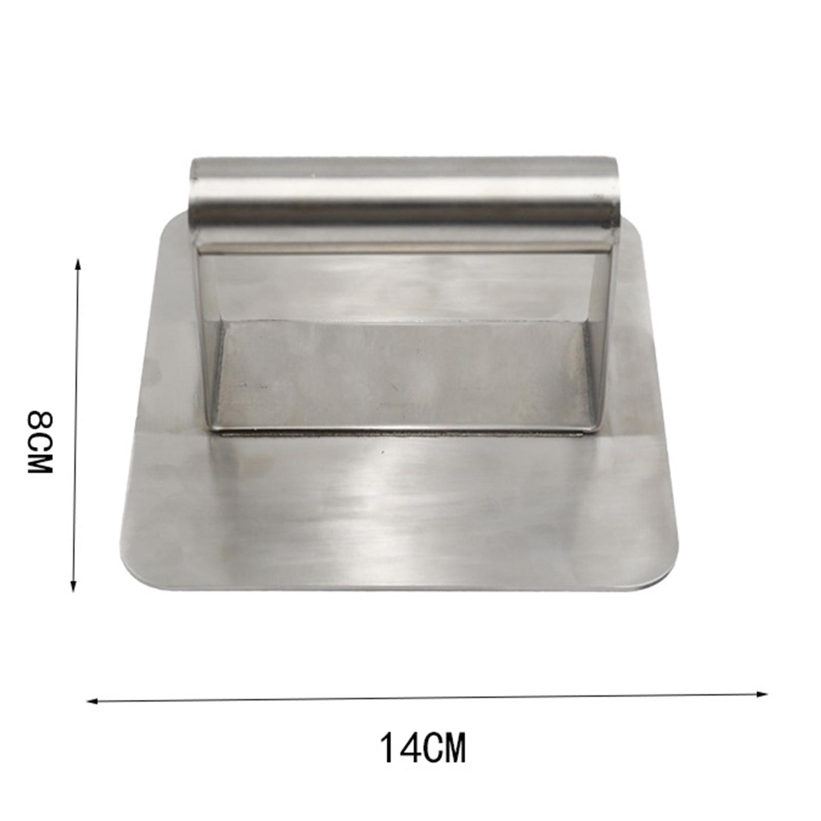 Grill Press 304 Stainless Steel 5.5” Bacon Presser Spatula Burger Press for Grill Cooking