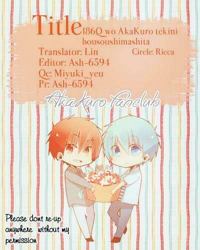 knb doujinshi - 186q wo akakuro tekini bousoushimashita chapter 0 1