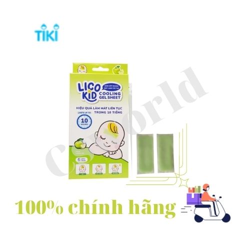 DÁN HẠ SỐT NHANH, GIẢM ĐAU, CHÙM MÁT LẠNH LICO KID TÁO - GÓI 2 MIẾNG