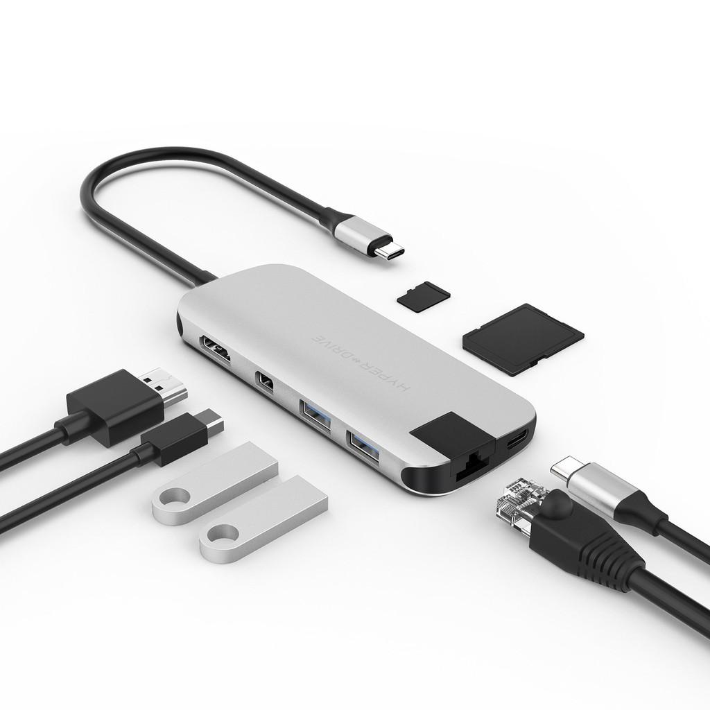 Cổng Chuyển Hyperdrive SLIM USB-C Multi Port Hub for MacBook, PC &amp; Devices - HD247B - Hàng Chính Hãng