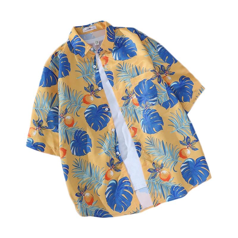 Áo Sơ Mi Nam Ngắn Tay In Hoa