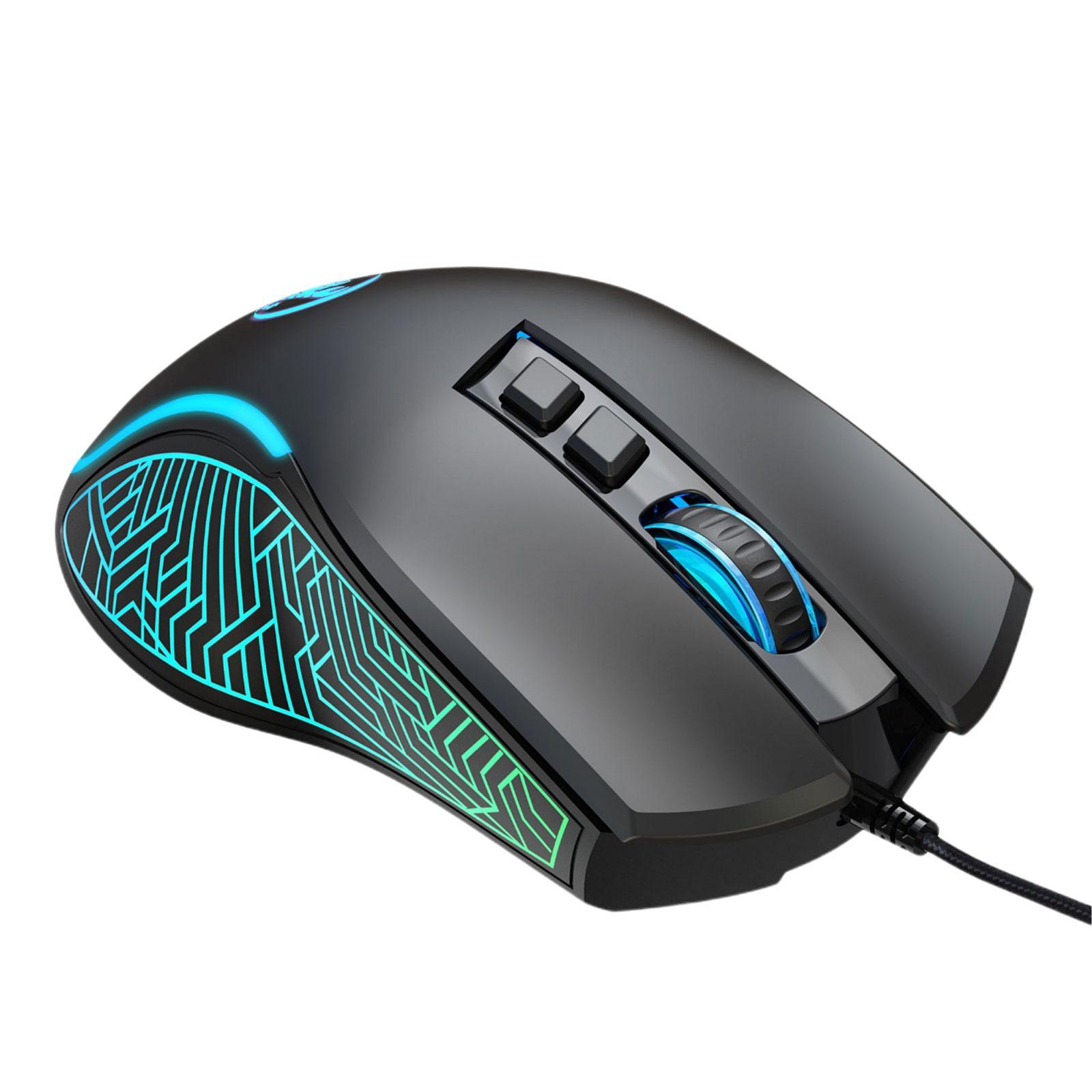 Computer Wired USB Mouse Gaming Mouse 7 Color LED Backlight for Game Lover