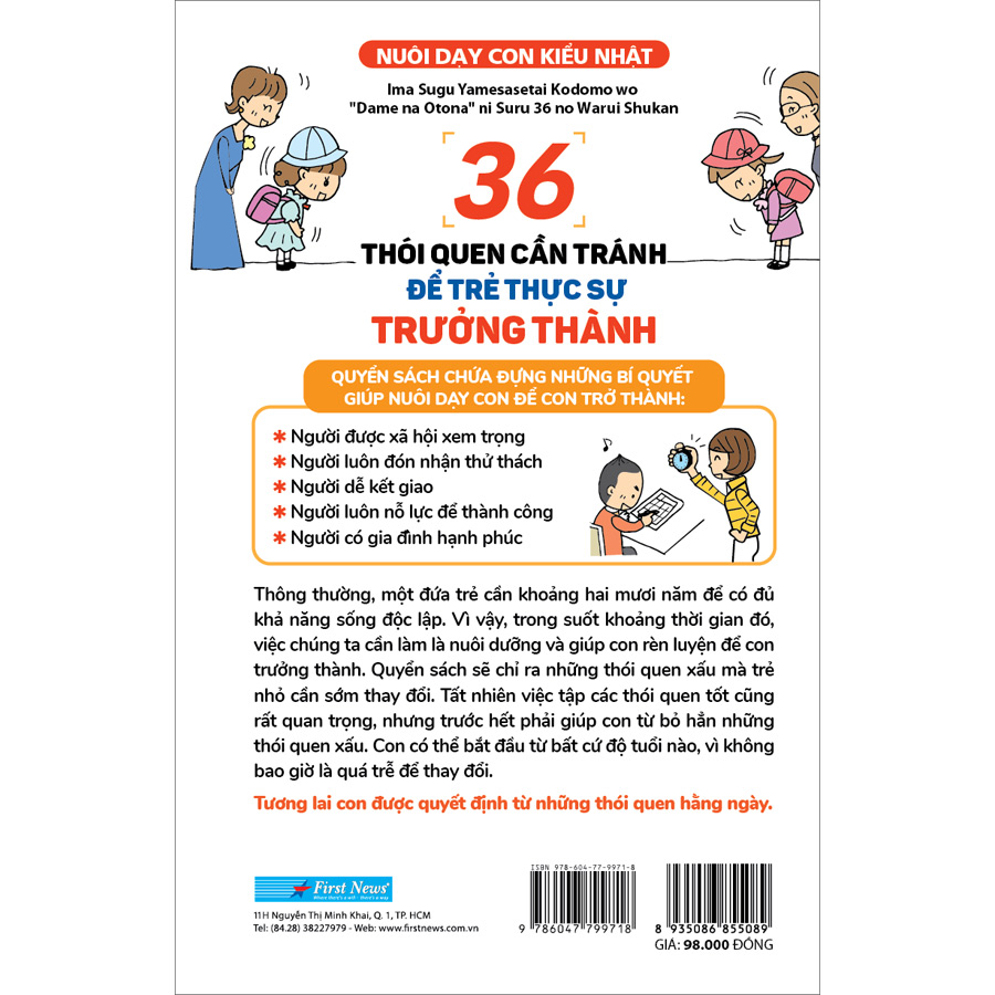 36 Thói Quen Cần Tránh Để Trẻ Thực Sự Trưởng Thành (Nuôi Dạy Con Kiểu Nhật)