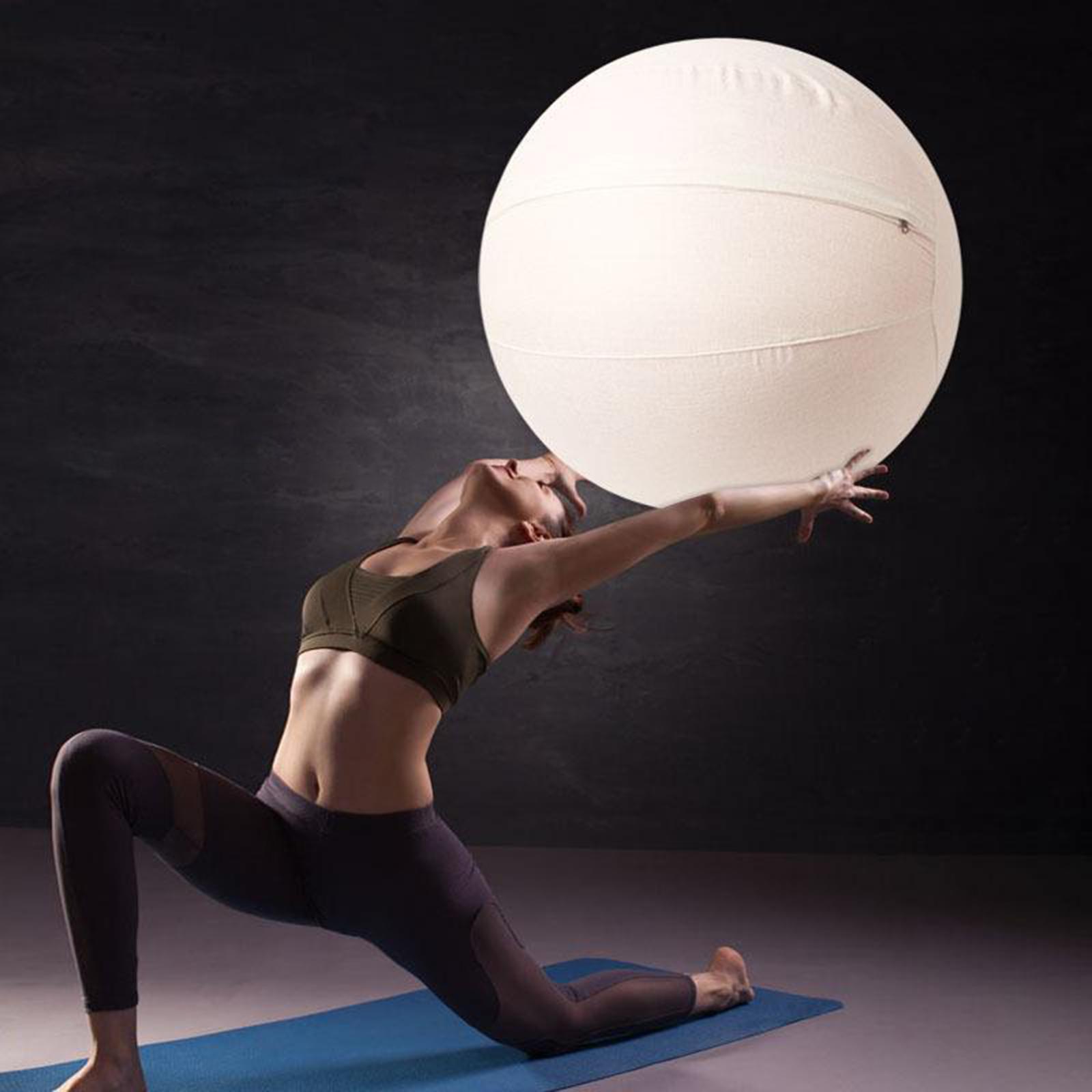 Training Ball for Home Pilates and Gym Exercise Anti-slip Cover 45cm
