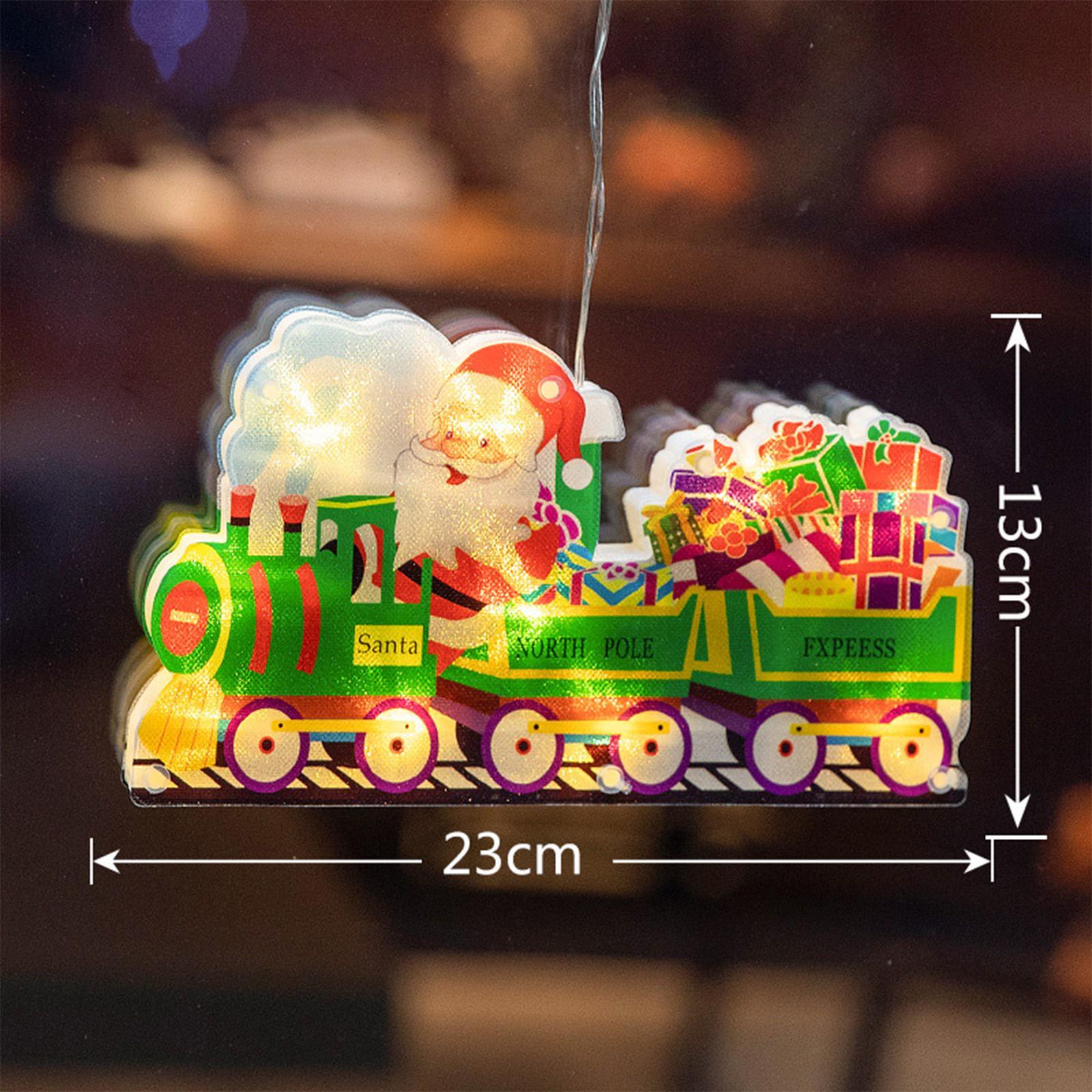 4Pcs Lighted Christmas Window Decorations Christmas Decoration with Suction Cup