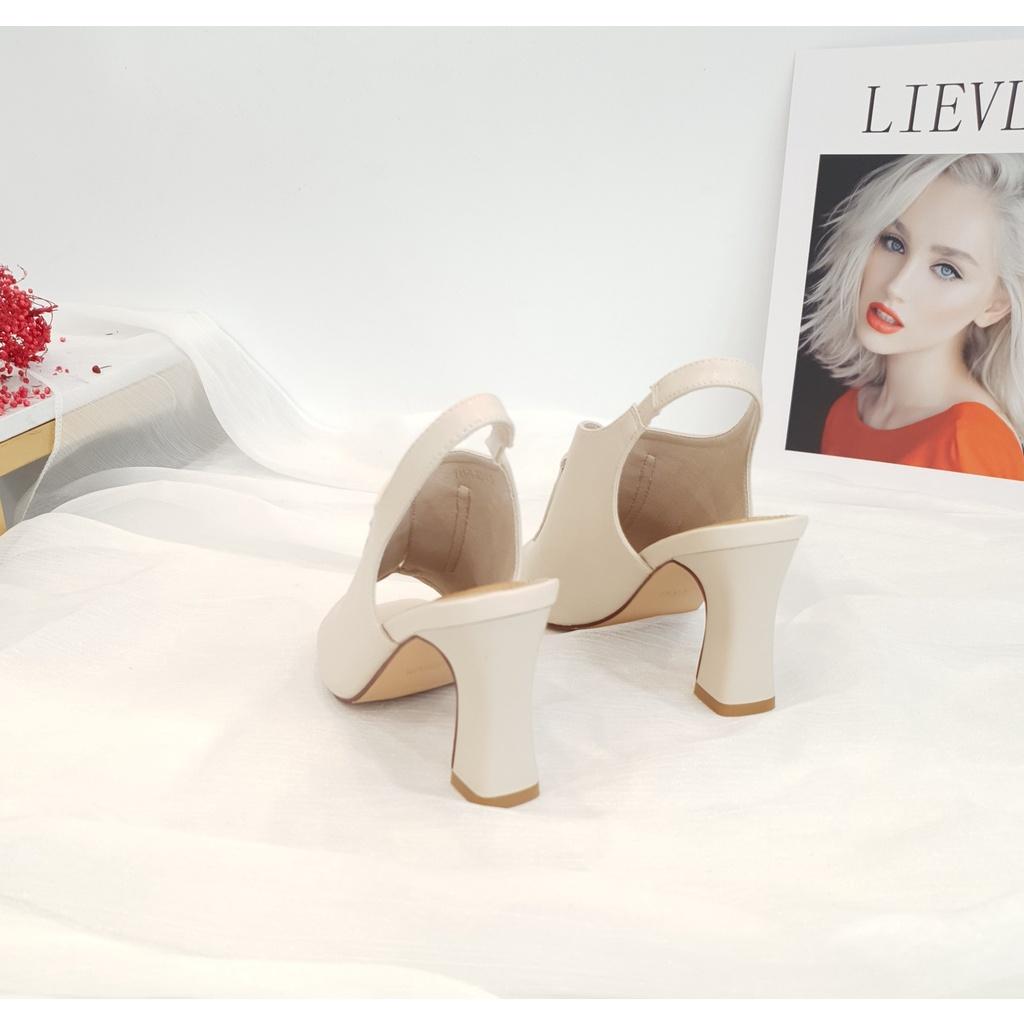 Giày sandal cao gót nữ B SHOES đế vuông 7p, sandal quai mảnh, đi tiệc, đi làm, đi chơi SD7111