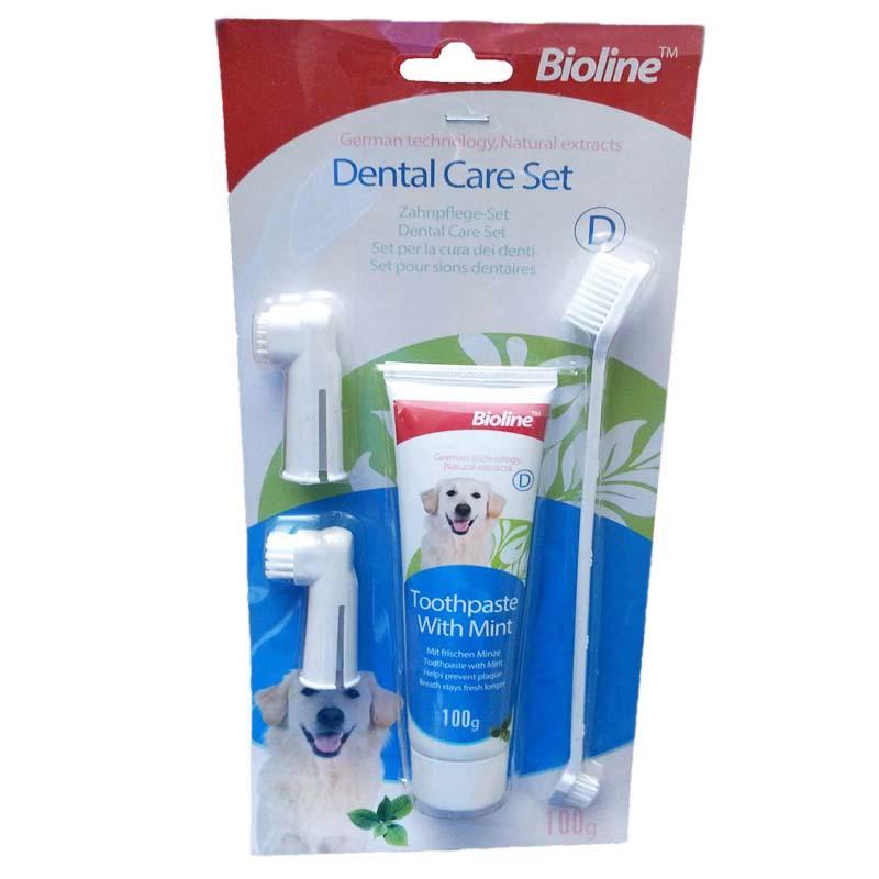 Bộ bàn chải đánh răng cho chó mèo Bioline