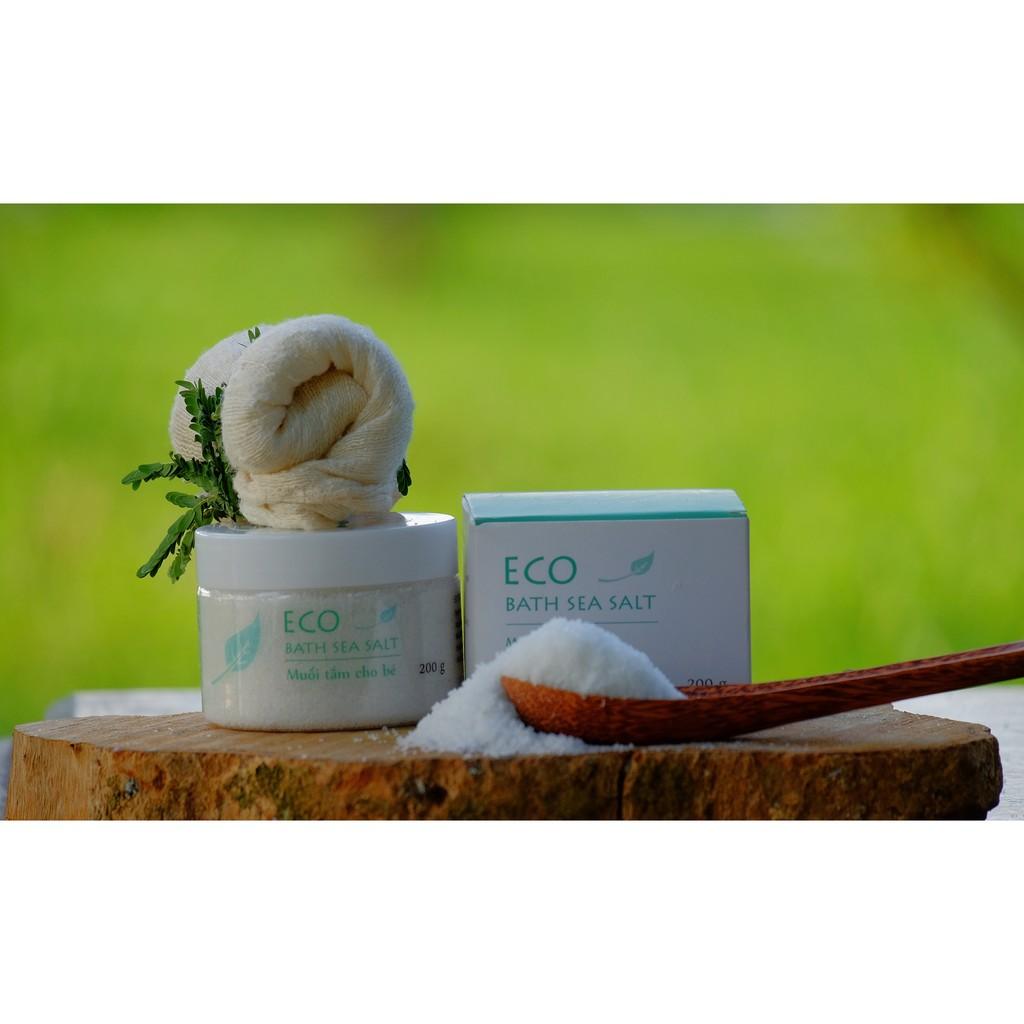 Combo 2 muối tắm bé Sinh Dược Eco 200g Làm sạch kháng khuẩn giảm rôm sảy mẩn ngứa an toàn cho cả trẻ sơ sinh