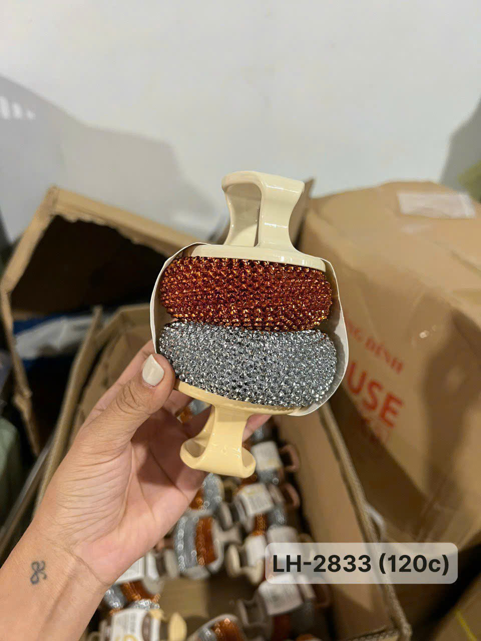 Combo 2 Cọ Rửa Nồi Inox Có Tay Cầm – Búi Cọ Rửa Chén Bát Inox Không Gỉ, Làm Sạch Xoong Nồi, Chảo, Bếp Gas Siêu Bền - HÀNG CHÍNH HÃNG MINIIN