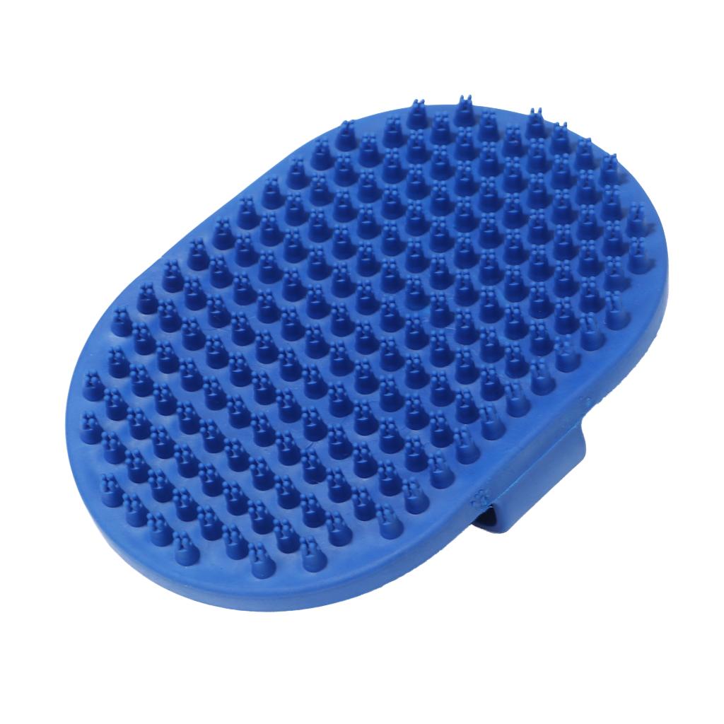 Dog Cat Bath Brush Comb Hair Rubber Glove and Cat Groomer Corner Blue