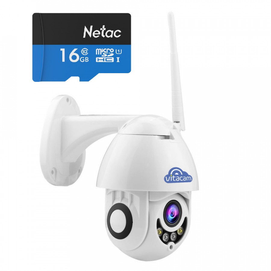 [TẶNG THẺ NHỚ 16G] Camera ngoài trời vitacam DZ1080 S xoay 350 độ, đàm thoại 2 chiều, chống lóa ,chống nước chuẩn ip 68 - Hàng Chính Hãng